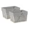 DII® Medium Antique White Chicken Wire Baskets with Black Gingham Liners, 2ct.
